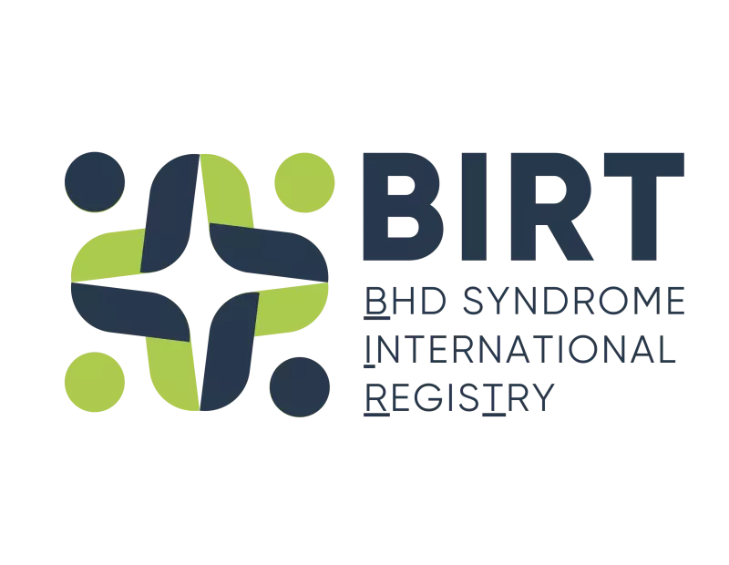 Green and Blue BIRT Logo. The patters looks like 4 people are holding hands in a circle. 